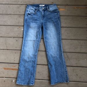Unpublished Cropped Kick Ankle Detail Jeans 27